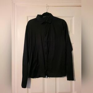 Mens black dress shirt size large
